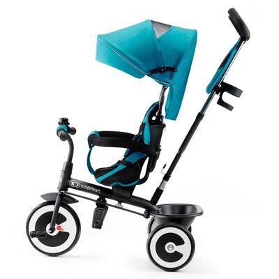 ASTON Tricycle évolutif de 9 mois à 5 ans canne de guidage Bleu