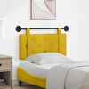 vidaXL T&ecirc;te de lit suspendue Jaune 100 x 55 x 5 cm Velours