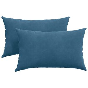 vidaXL Coussins de canap&eacute; 2 pcs Bleu 50 x 30 cm