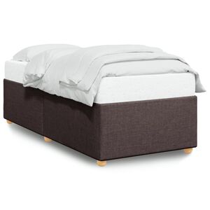 vidaXL Cadre de lit sans matelas marron fonc&eacute; 100x200 cm tissu