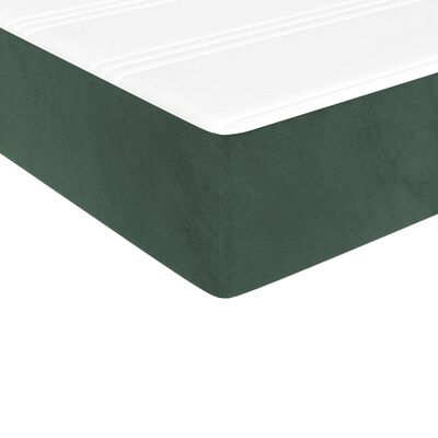 vidaXL Matelas de lit à ressorts ensachés Vert foncé 90x190x20 cm