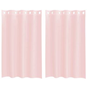vidaXL Rideaux en voile avec &oelig;illets 2 pcs rose clair 140x175 cm