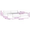 vidaXL Cadre de lit Brun cire 205.5 x 95.5 x 51 cm Pin massif