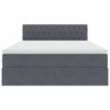 vidaXL Lit de Rangement avec matelas Gris fonc&eacute; 140 x 190 cm Velours