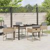 vidaXL Ensemble de salle &agrave; manger pour jardin 5 pcs Beige polyrotin