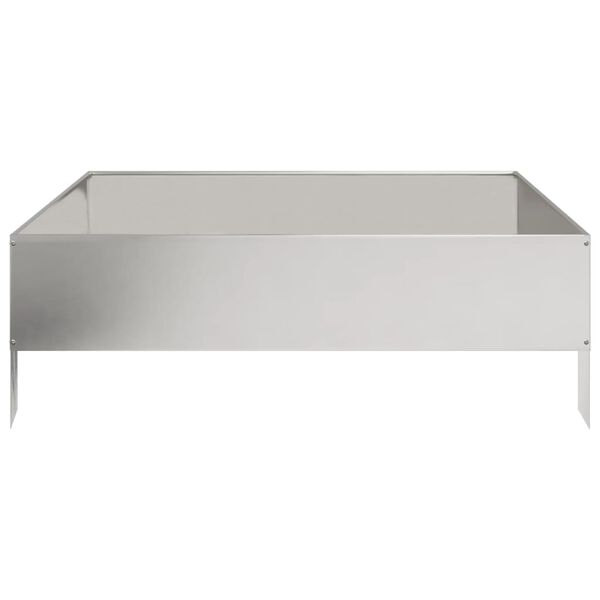 vidaXL Lit sur&eacute;lev&eacute; de jardin 100x100x33,5 cm acier inoxydable
