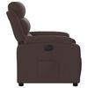 vidaXL Fauteuil inclinable &eacute;lectrique Marron fonc&eacute; Tissu