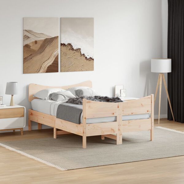 vidaXL Cadre de lit sans matelas 120x190 cm bois de pin massif