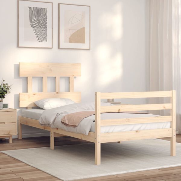 vidaXL Cadre de lit sans matelas bois massif
