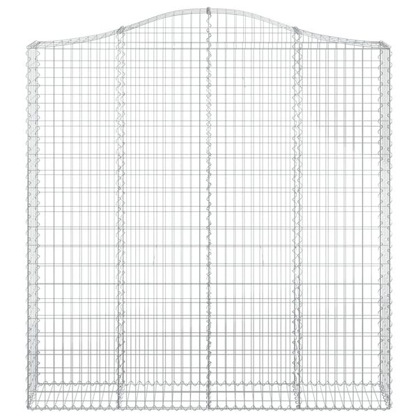 vidaXL Paniers à gabions arqués 4 pcs 200x30x200/220 cm fer galvanisé