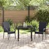 vidaXL Ensemble de salle &agrave; manger pour jardin 3 pcs Noir