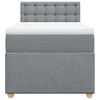 vidaXL Sommier &agrave; lattes de lit et matelas Gris clair 90x190 cm Tissu