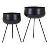 House Nordic Pots &agrave; fleurs 2 pcs Kira Noir