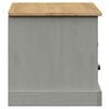 vidaXL Meuble TV VIGO gris 106x40x40 cm bois massif de pin