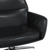 vidaXL Chaise de relaxation avec tabouret Noir brillant Similicuir