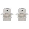 vidaXL Douilles de lampe 2 pcs nickel satin&eacute; E27