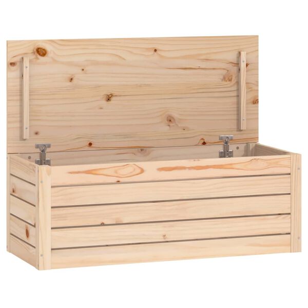 vidaXL Bo&icirc;te de rangement 89x36,5x33 cm Bois massif de pin