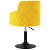 vidaXL Chaise pivotante de salle &agrave; manger Jaune moutarde Velours