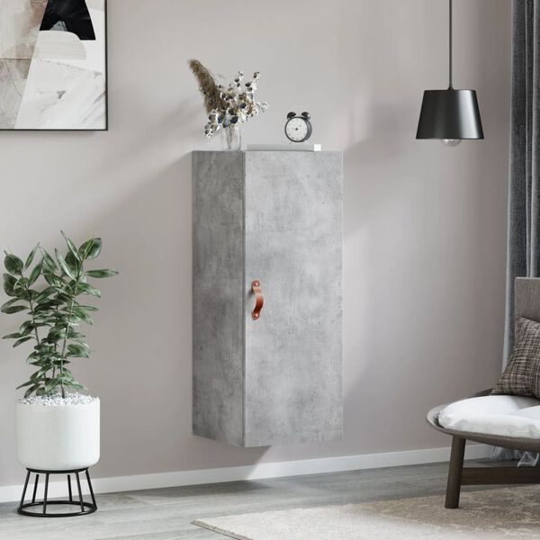 vidaXL Armoire murale gris b&eacute;ton 34,5x34x90 cm