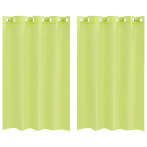 vidaXL Rideaux en voile avec &oelig;illets 2 pcs vert pomme 140x175 cm