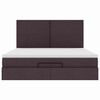 VidaXL Cadre de lit ottoman avec matelas marron fonc&eacute; 160x200 cm tissu
