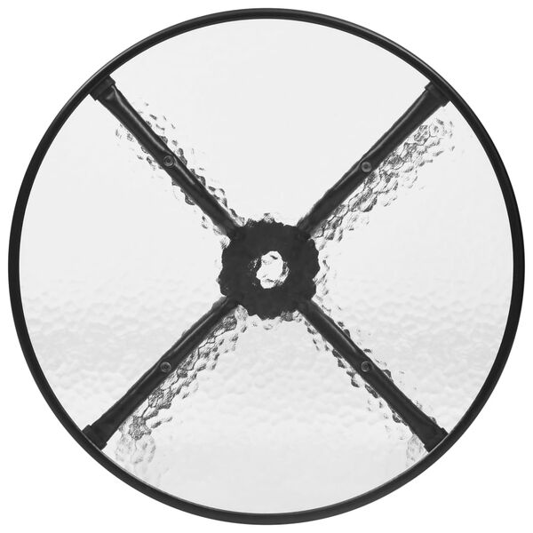 vidaXL Ensemble &agrave; manger de jardin 5 pcs Noir