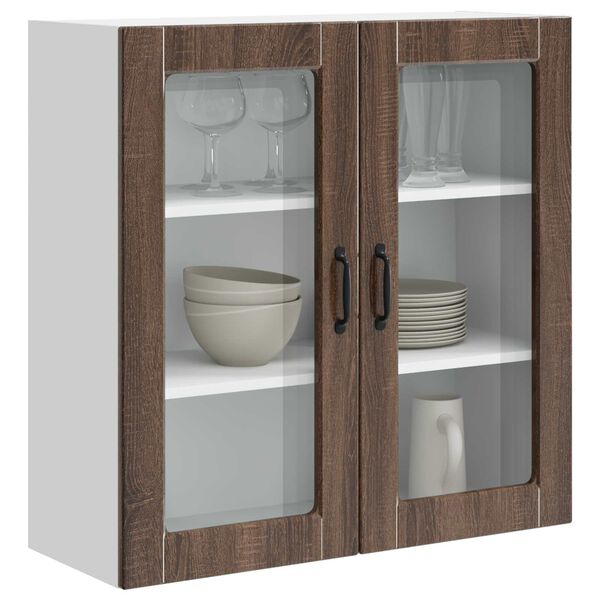 vidaXL Armoire de cuisine Ch&ecirc;ne brun 80 x 31 x 80 cm Bois d'ing&eacute;nierie