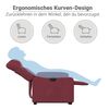 vidaXL Fauteuil inclinable électrique rouge bordeaux tissu