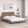 vidaXL Cadre de lit sans matelas Hvar cappuccino 140x190 cm similicuir