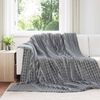 vidaXL Couvertures &agrave; jeter 6 pcs Gris fonc&eacute; 270 x 240 cm Toison