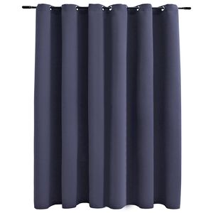 vidaXL Rideau occultant et anneaux en m&eacute;tal Anthracite 290x245 cm