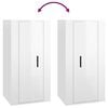 vidaXL Meuble TV mural Blanc brillant 40x34,5x80 cm