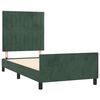 vidaXL Cadre de lit sans matelas vert fonc&eacute; 90x190 cm velours