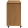 vidaXL Cabinet roulant avec roue Marron miel 63,5 x 39 x 65,5 cm