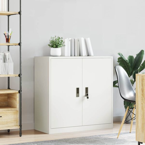 vidaXL Armoire de rangement Blanc 90 x 40 x 90 cm Acier