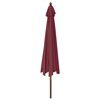 vidaXL Parasol de jardin avec m&acirc;t en bois rouge bordeaux 400x273 cm