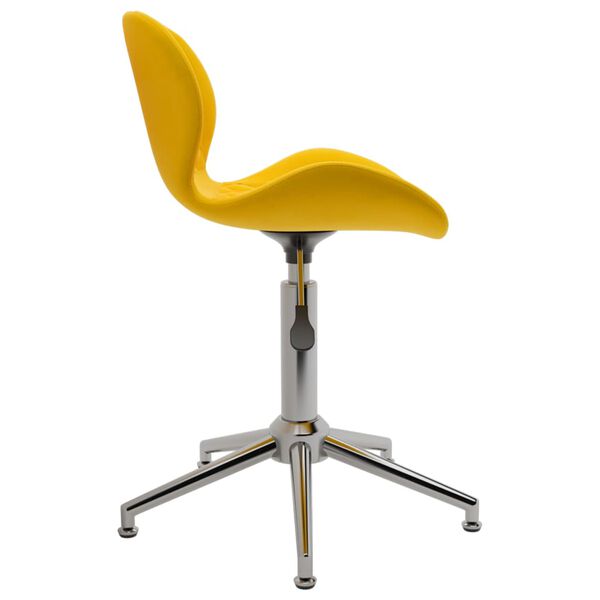 vidaXL Chaises pivotantes &agrave; manger lot de 4 jaune moutarde velours