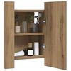 vidaXL Armoire de salle de bain miroir LED ch&ecirc;ne artisanal 40x12x45 cm