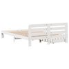 vidaXL Cadre de lit sans matelas blanc 140x190 cm bois de pin massif