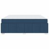vidaXL Cadre de lit avec matelas Bleu 180 x 200 cm tissu