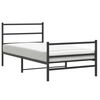 vidaXL Cadre de lit m&eacute;tal sans matelas avec pied de lit noir 107x203cm