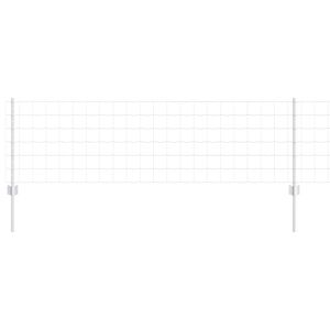 vidaXL Cl&ocirc;ture avec poteau Argent&eacute;