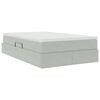 vidaXL Lit avec rangement et matelas Gris clair 120 x 190 cm Velours