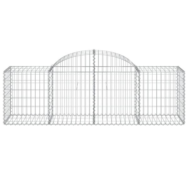 vidaXL Paniers à gabions arqués 20 pcs 200x50x60/80 cm fer galvanisé