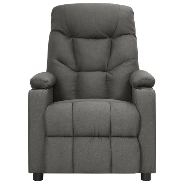 vidaXL Fauteuil électrique de massage Gris foncé Tissu