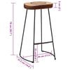 vidaXL Ensemble de bar 5 pcs bois de manguier brut massif et m&eacute;tal