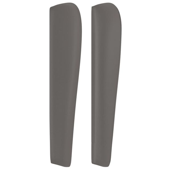 vidaXL T&ecirc;te de lit avec oreilles Gris 203x23x118/128 cm Similicuir