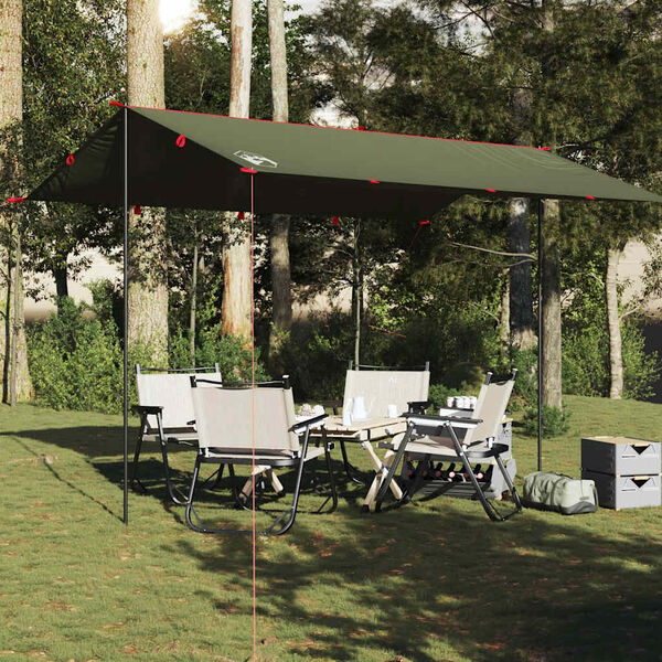 vidaXL Bâche de camping vert olive 406x306 cm imperméable