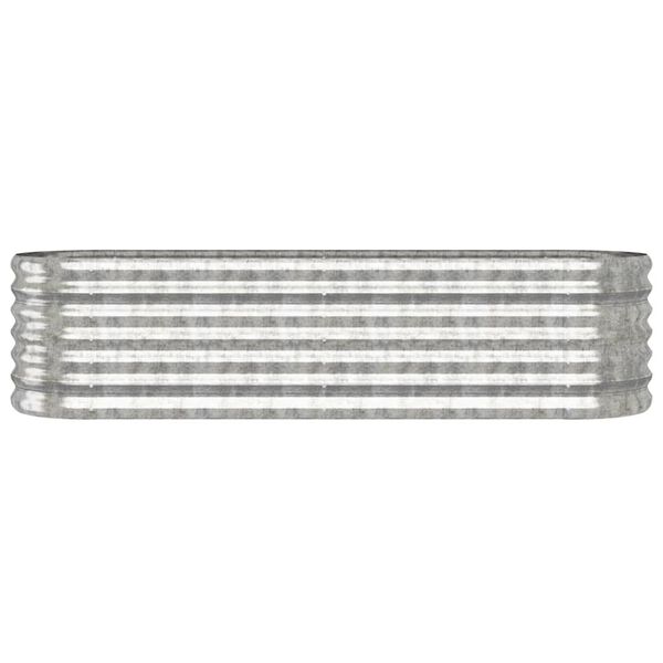 vidaXL Lit surélevé de jardin Acier galvanisé Argenté