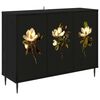 vidaXL Buffet BREMEN Ch&ecirc;ne noir 102 x 33 x 76 cm Bois d'ing&eacute;nierie